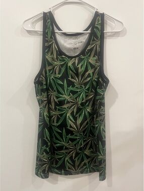 Authentic Apparel leaf print tank top